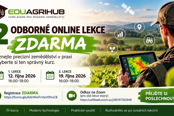 Precizní zemědělství v praxi: Připojte se ke dvěma odborným online lekcím ZDARMA!